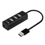 Mini Hub Nextep Ne-444 USB 2.0 Alta Velocidad 4 Puertos Longitud De Cable 18 Cm Color Negro -