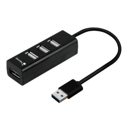 Mini Hub Nextep Ne-444 USB 2.0 Alta Velocidad 4 Puertos Longitud De Cable 18 Cm Color Negro –