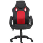 Silla Gamer Ergonómica Modelo Shenron Color Negro-Rojo Ne-463Nr -