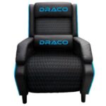 Sofá Gamer Ne-488A Nextep Modelo Draco Color Negro Con Letras Color Azul -