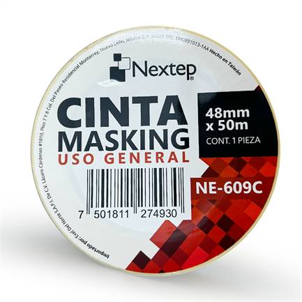 Cinta Masking Nextep Ne-609C De 48Mmx50Mts/Uso General