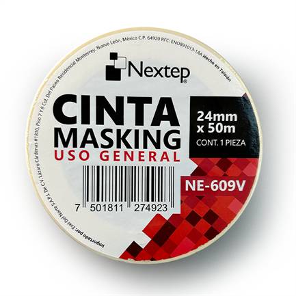 Cinta Masking Nextep Ne-609V De 24Mmx50Mts/Uso General