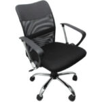 Silla Ejecutiva Nextep Ne-650E Altura Ajustable Y Reclinable Giratoria Y Cromada, Color Negro.