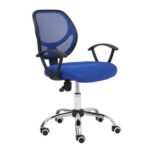Silla De Oficina Nextep Ne-650Sa Azul/Hasta 110Kg/Con Tela En Malla/Altura Ajustable