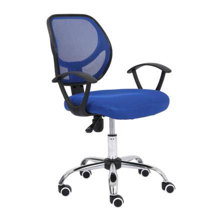 Silla De Oficina Nextep Ne-650Sa Azul/Hasta 110Kg/Con Tela En Malla/Altura Ajustable