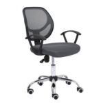 Silla Secretarial Nextep Ne-650Sg De Altura Ajustable 10Cm Color Gris, Base Giratoria Tela En Malla, Cromada , Soporta Hasta 110 Kg