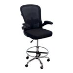 Silla Alta Nextep Descansa Brazos Ajustable Con Reposapiés Color Negro Ajustable Diseño Con Soporte Lumbar Ajustable