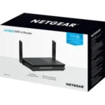 Router Inalambrico/Alambrico Netgear Lax20-100Nas, Wi-Fi 6, 1800 Mbit/S, 4X Rj-45, 2.4/5Ghz, Ethernet De Banda Dual Nighthawk Lax20