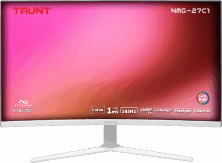 MONITOR 27″ NECNON GAMING NIMG2712C1 LED/WIDESCREEN-CURVO/FULL HD/165HZ/1MS/VGA/BLANCO