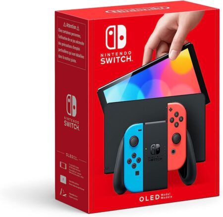 Nintendo Switch Modelo OLED Color Joycons Neon Red Neon Blue. Version Internacional –