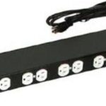Barra Multicontacto North System North611-Bkt/8 Contactos/Horizontal/Negro Texturizado