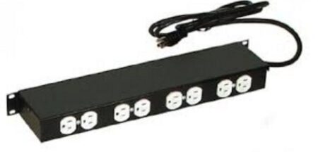 Barra Multicontacto North System North611-Bkt/8 Contactos/Horizontal/Negro Texturizado