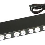 Barra Multicontacto North System, Negro, 10 Contactos.