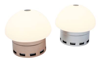 Luminario LED Nl-1 Smarthub 6 Puertos Touch Amperaje Inteligente – Proteccion Contra Descargas Plata