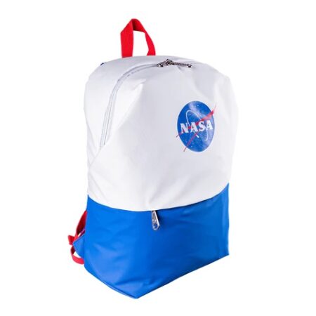 Backpack Nasa Nsb22320-1 Marca Techzone Laptop Backpack 15.6 Pulgadas En Poliester, Color Azul Con Blanco Y Bolsas Laterales