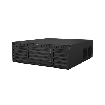Nvr 32 Canales IP Hikvision Ds-9632Ni-M16, 32Mp 8K Acusense/Anpr/Conteo De Personas/Heat Map/16 Bahias De Disco Duro/2 Tarjetas De Red/Soporta RAID Con Hot Swap/HDMI/Soporta Pos/Alarmas I/O/AC