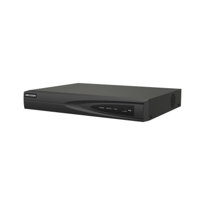 Nvr 4 Canales IP Hikvision Ds-7604Ni-Q1/4P(D), 8Mpx 4K/4 Puertos PoE+/1 Bahia De Disco Duro/Salida De Video En 4K/300 Mts PoE Modo Extendido/Compatible Con Camaras Acusense