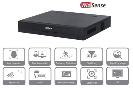 Dahua Nvr4416-16P-Ei Nvr 8Mp 16 Ch IP Wizs 4K Ia 16Ch PoE Af/At/ 4 Bahias Dd Reconocimiento Facial Por Nvr 4Ch Smd+ Soporta Ia 10 Bases Dat Rostr -