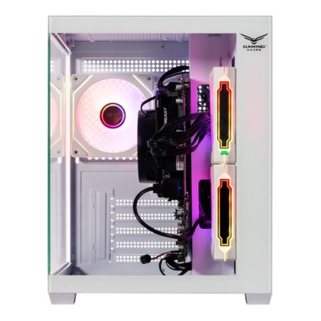 Naceb Gabinete Gamer C/Ventana Cristal Templado, Ventiladores 2 Laterales, 1 Posterior USB 3.0 X2, USB 2.0 X1 HD Audio/HD Micrófono X1 Argb Na-0636B