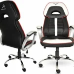 SILLA GAMER NACEB NA-0910 WARHAMMER, PIEL SINTETICA, ERGONOMICA, COLOR NEGRO/BLANCO, HASTA 120KG