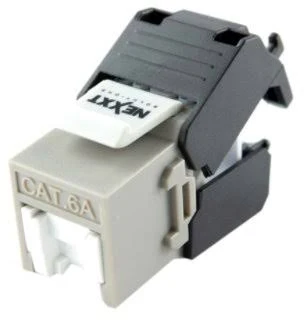 Jack Nexxt RJ45 Cat6A Keyston – Sin Herramienta Y Tapa Guarda Polvo Nxk-Utg00