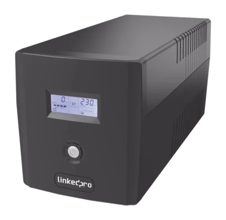 No Break Linkedpro Lp600Lcd/600Va/360W/Pantalla LCD/Linea Interactiva 120Vca/6 Tomas 5-15R/4 Respaldadas/Regulacion De Voltaje/Proteccion RJ45