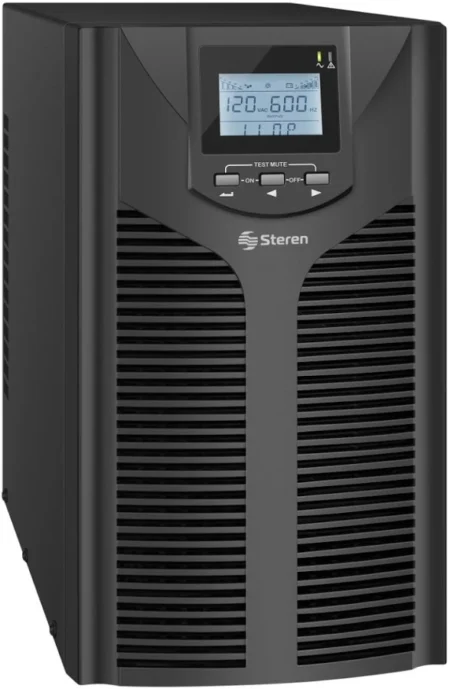 NO BREAK STEREN NB-3000 DOBLE CONVERSION EN LINEA/HASTA 22MIN DE RESPALDO/2700W/3000VA/8 CONTACTOS