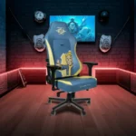 Silla Gamer Noblechairs Fallout Vault Tec Edition/Color Azul-Amarillo/150Kg/Cuero Sintetico/4251442503758