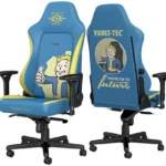 Silla Gamer Noblechairs Fallout Vault Tec Edition/Color Azul-Amarillo/150Kg/Cuero Sintetico/4251442503758