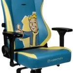 Silla Gamer Noblechairs Fallout Vault Tec Edition/Color Azul-Amarillo/150Kg/Cuero Sintetico/4251442503758