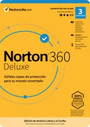 Antivirus Norton 360 Deluxe Total Security, 3 Dispositivos, 1 Año, Caja, 21414731