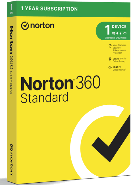 Antivirus Norton 360 Standard Internet Security, 1 Dispositivo, 1 Año, Caja, 21414734