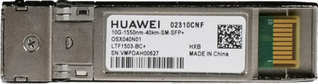 Transceptor Optico Sfp+ Minigibic Huawei Osx040N01/10Gbps De Velocidad/Monomodo/1550Nm/40Km De Distancia/Conector Lc