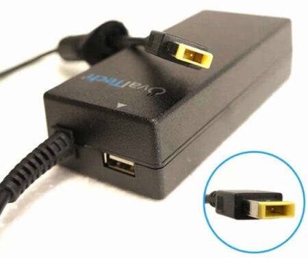 Adaptador Otac-E77 Para Computadora Portátil 20V/4.5Ah Cuadrada + USB Marca Ovaltech
