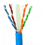 Bobina De Cable Utp Cat6 Saxxon Outp6Cop100B 4 Pares 100%Cobre 100Metros, Color Azul P/Interior