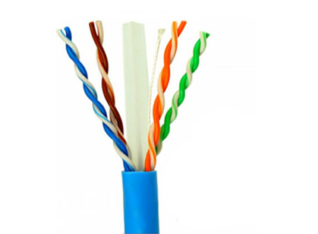 Bobina De Cable Utp Cat6 Saxxon Outp6Cop100B 4 Pares 100%Cobre 100Metros, Color Azul P/Interior