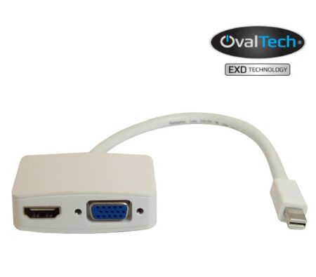 Adaptador Mini Displayport A HDMI / VGA Ovmdp-2En1 Ovaltech Ovmdp-2En1 –
