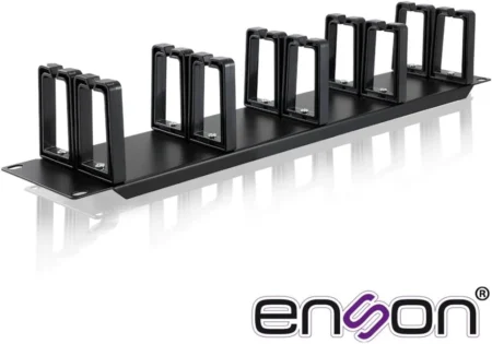 Organizador Horizontal Frontal Para Rack Enson Ens-Cmr24 2Ur Peines De Policarbonato Para Mayor Proteccion Y Mejor Acceso Cumple Con Norma Eia