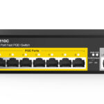 Netis Switch PoE P110C - 8 Puertos PoE Y 2 Puertos Uplink, 120W, 100 Mbps, Watch Dog, Plug Play, 250 Mts De Alcance En Transmisión, No Administrable