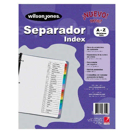 Separador De La A – Z Wilson Jones P1367 – 0.68 Kg, Separador