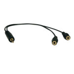 Divisor En Y Tripp-Lite P313-001 - 0, 3 M, 3.5Mm, 2 X 3.5Mm, Negro