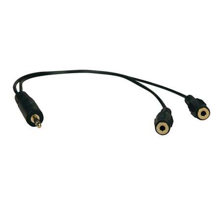 Divisor En Y Tripp-Lite P313-001 – 0, 3 M, 3.5Mm, 2 X 3.5Mm, Negro