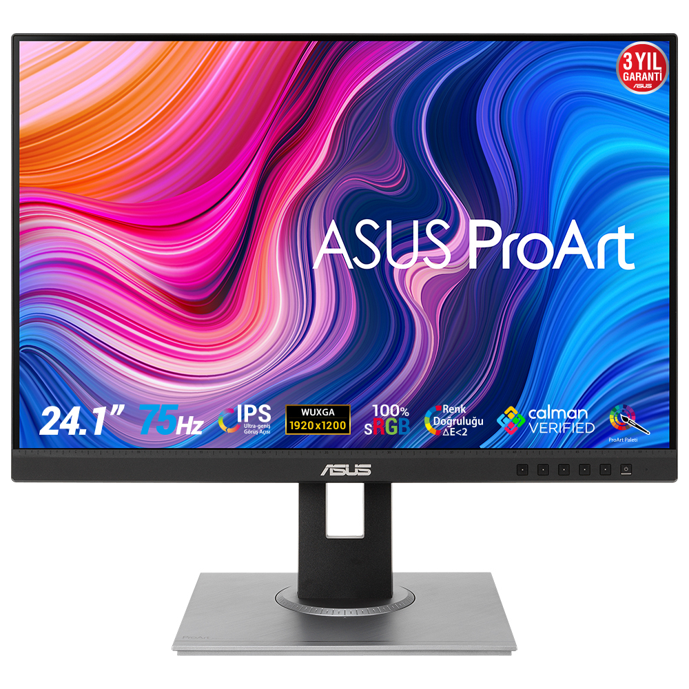 Monitor 24" Asus Pa248qv Led/proart/1920x1200/75hz/5ms/ips/vga/hdmi/dp/3.5mm/4xusb 3.0