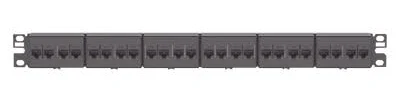 Patch Panel Panduit Cp24688Bl Con 24 Acopladores Mini-Com/Plano/Cat6/1Ur/Color Negro