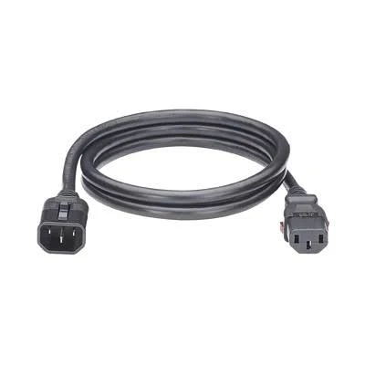 Cable De Alimentacion Panduit Lpca12-X 1.2 Mts, Electrica Con Bloqueo De Seguridad, De Iec C14 A Iec C13, Color Negro, Paquete 10 Piezas