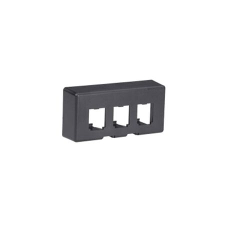 Placa De Mobiliario Modular Estandar Panduit Cffp4Bl, Salidas Para 4 Puertos Mini-Com/Color Negro