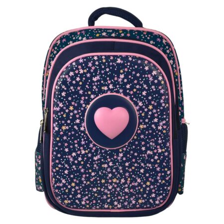 Mochila Escolar Infantil Perfect Choice Kiddo Corazon/Con Multiples Compartimentos/Azul/Pc-085294