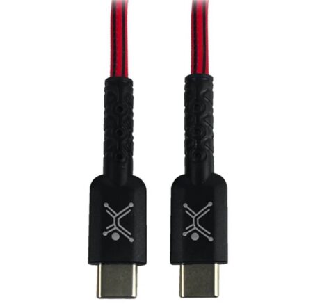 Cable USB-C Macho – USB-C Macho Perfect Choice Pc-101697/1 M/Color Gris-Blanco