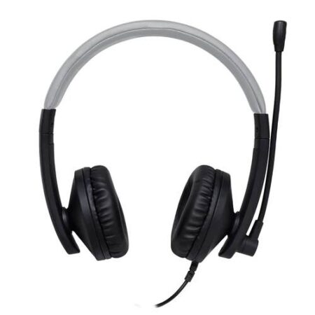 Diadema Audifono C/Microfono Perfect Choice Pc-112167 USB, Cable 1.8M, Color Negro/Gris