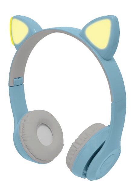 Audífonos Bluetooth Inalámbricos Para Niños Luz LED Catto Azul | Perfect Choice